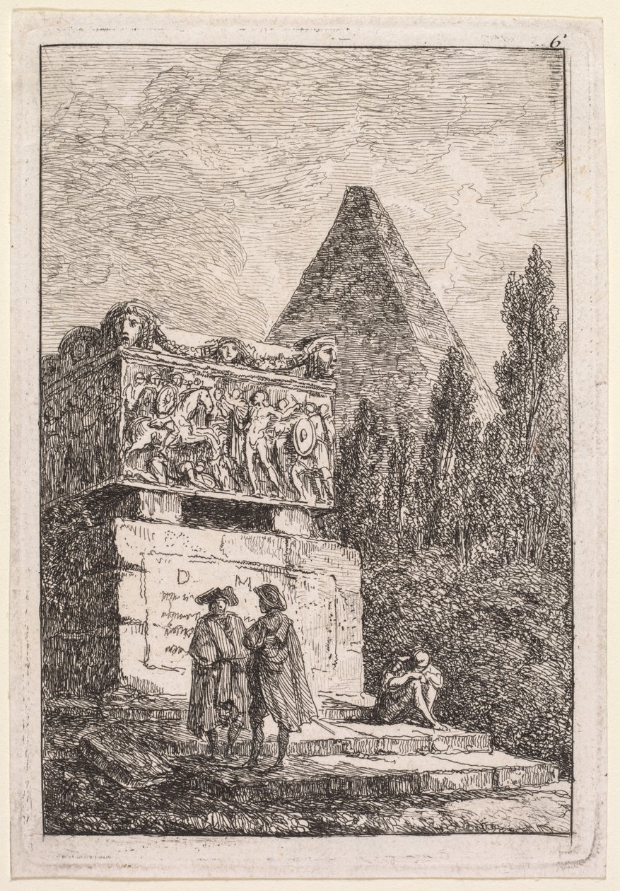 Roms aftener: Sarkofagen af Hubert Robert