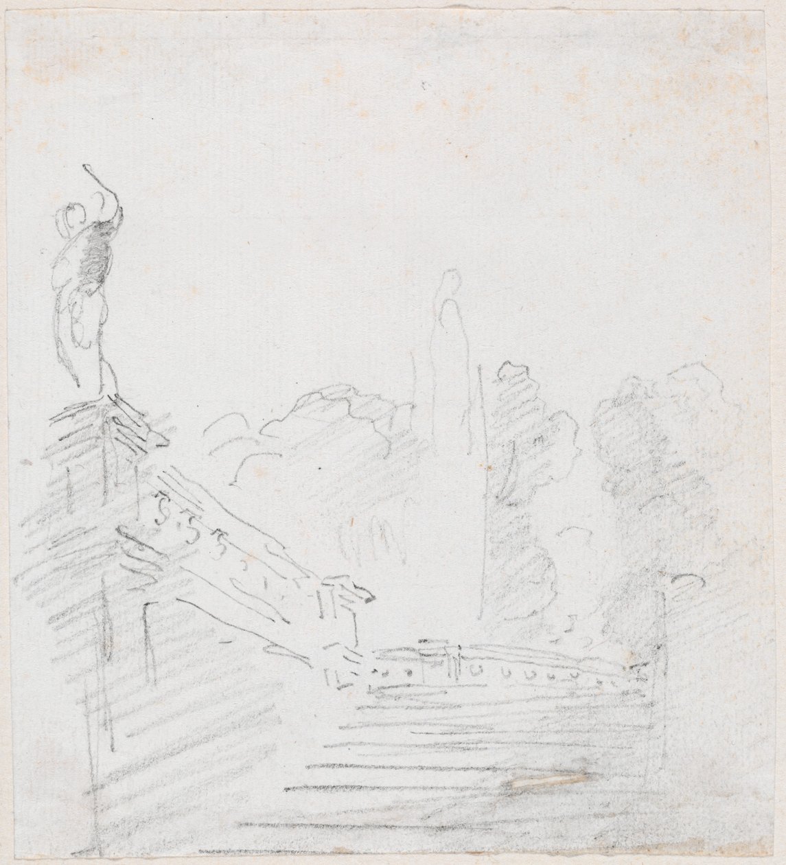 Monumental trappe af Hubert Robert