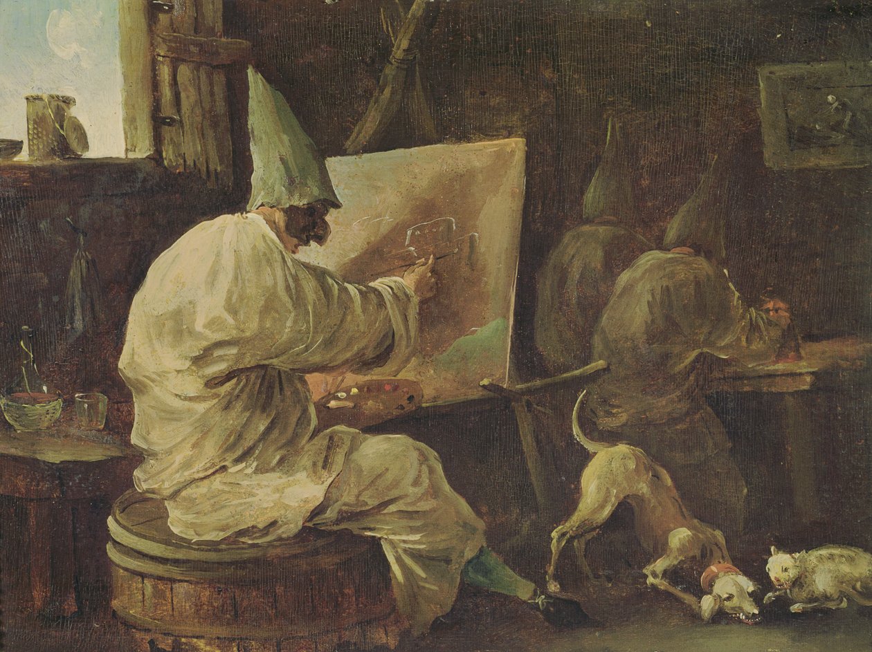 Maler Buffoner af Hubert Robert