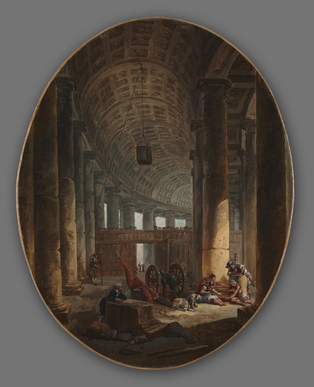 Par malerier: Kolonnaden ved St. Peter