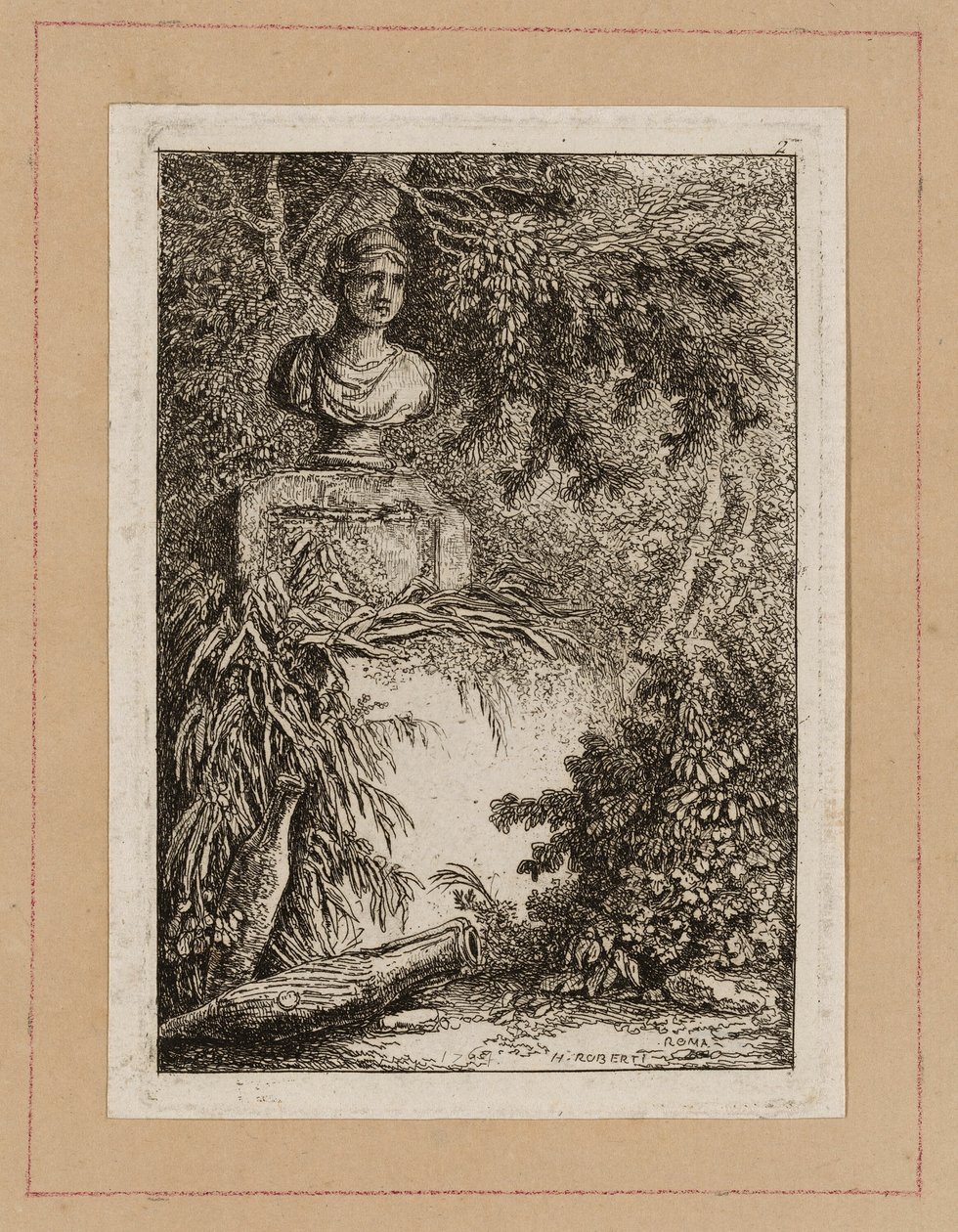 Tallerken to fra Aftener i Rom af Hubert Robert