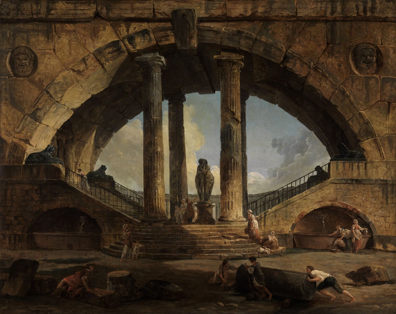 Romersk fantasivedute af Hubert Robert