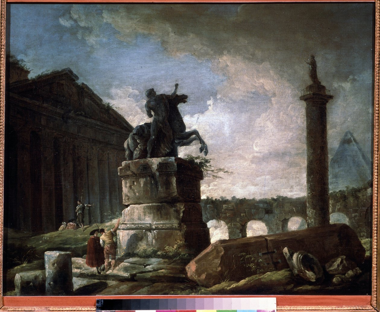 Ruiner. Maleri af Hubert Robert (1733-1808), olie på lærred, fransk kunst. State A. Pushkin Museum of Fine Arts, Moskva. af Hubert Robert