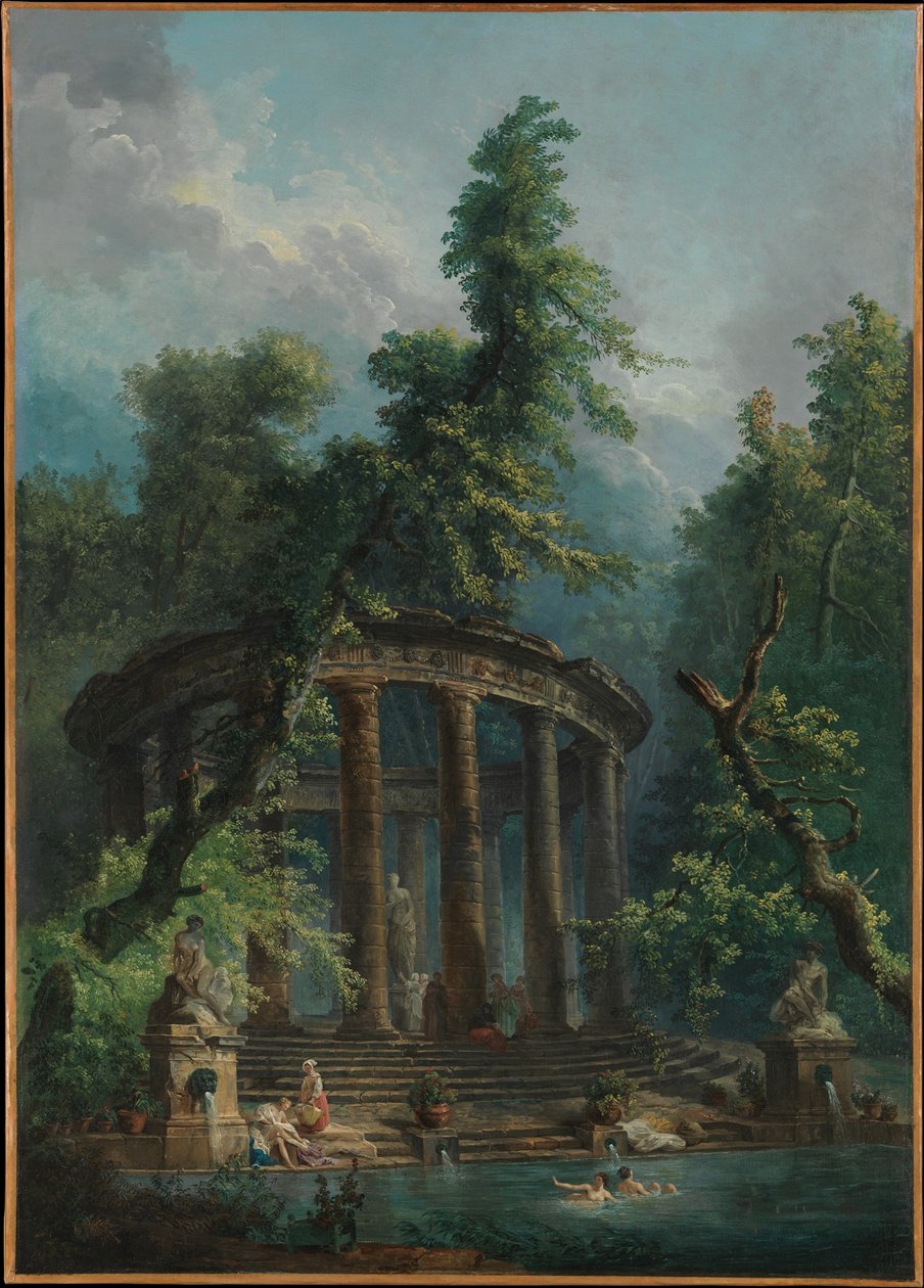 Badebassinet af Hubert Robert