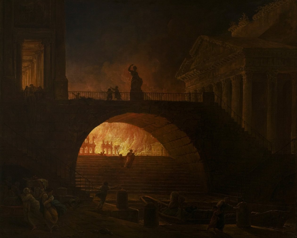 Roms brand af Hubert Robert