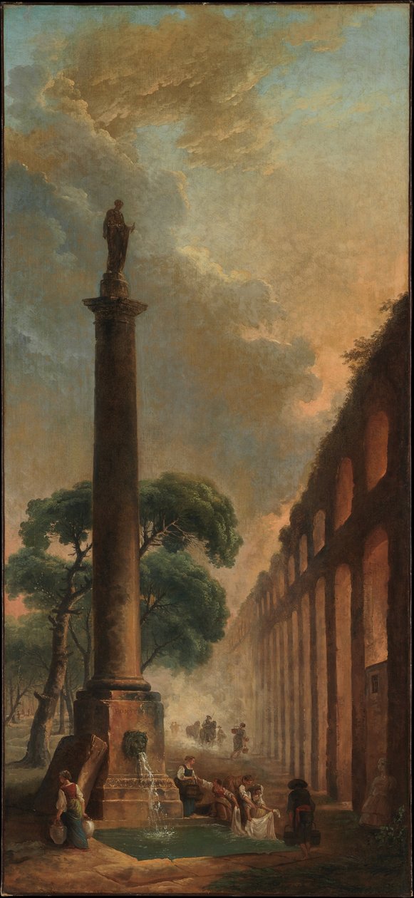 Springvandet af Hubert Robert