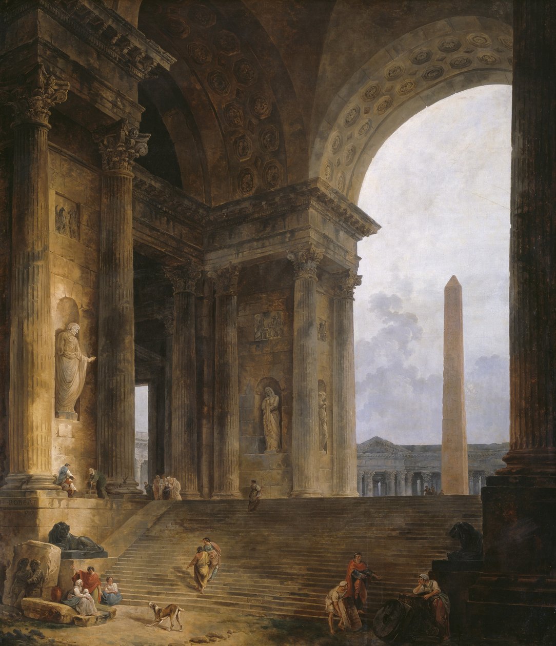 Obelisken, 1787-88 af Hubert Robert