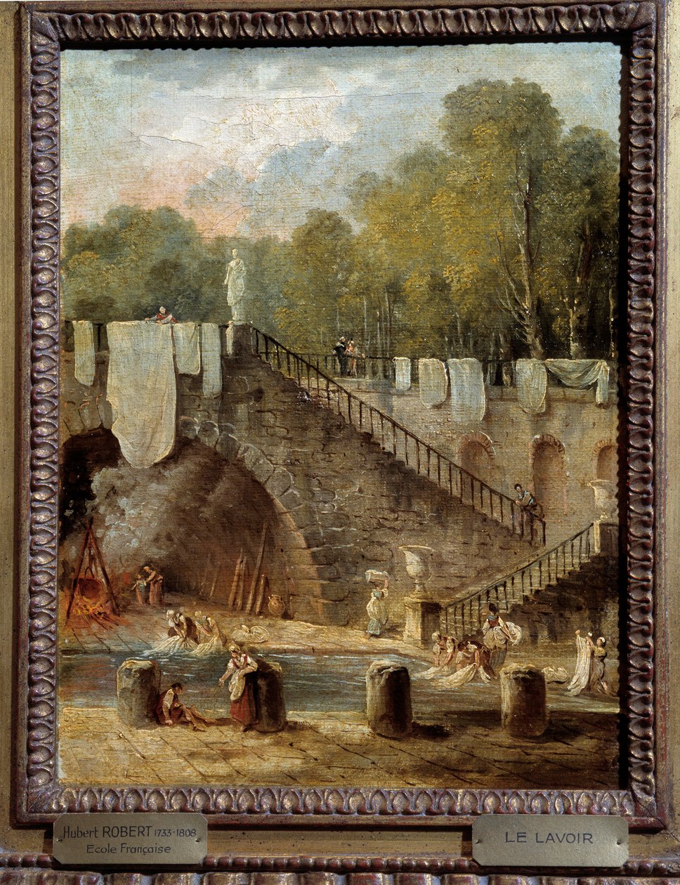 Vaskemaleriet af Hubert Robert (1733-1808) Orleans. af Hubert Robert