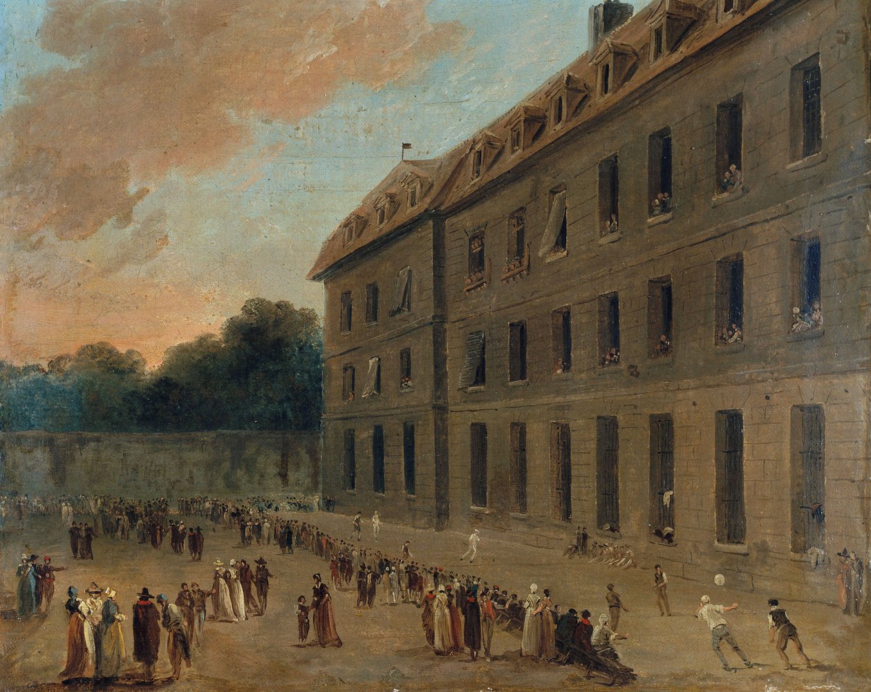 Fangerne i Saint-Lazare, ca 1794. af Hubert Robert