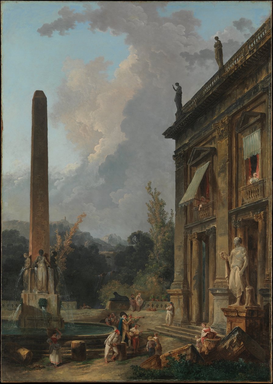 Omvandrende minstreler af Hubert Robert