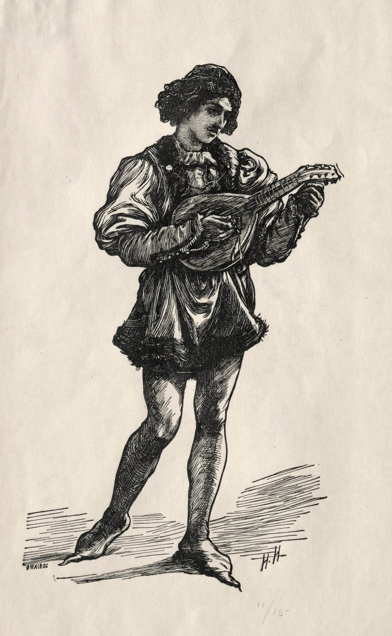 En trubadur. af Hubert von Herkomer