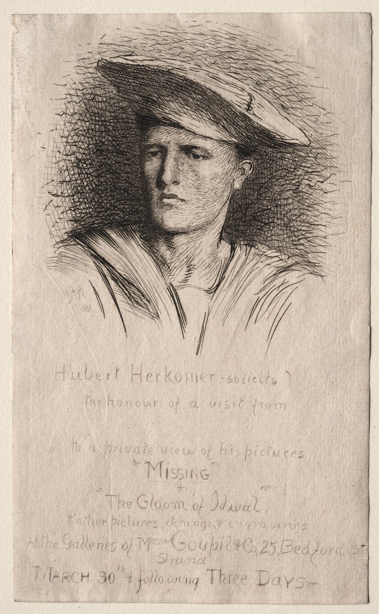 Leder af en ung mand af Hubert von Herkomer