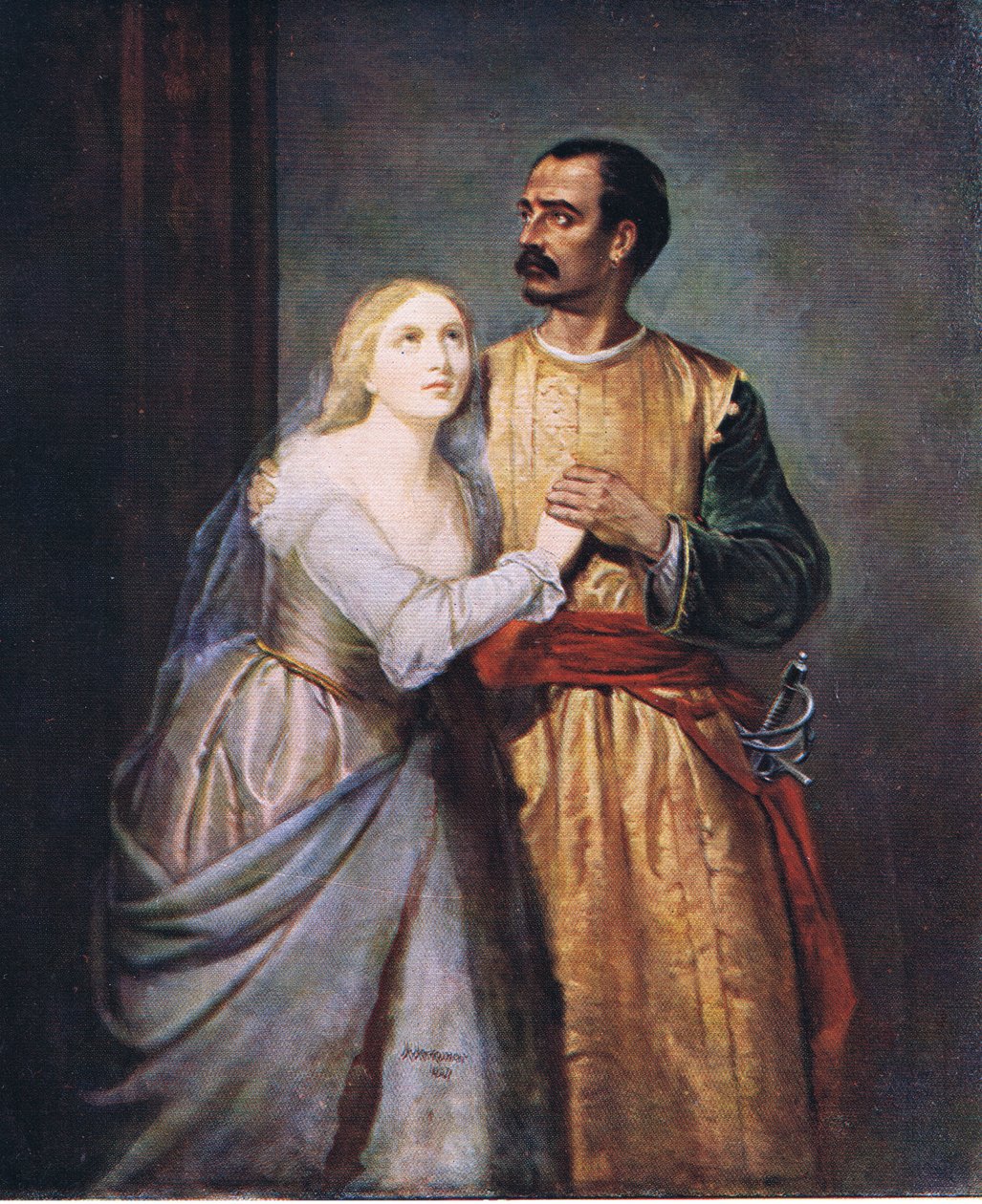 Othello og Desdemona af Hubert von Herkomer