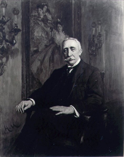 Portræt af Sir Carl Meyer (1851-1922) ca. 1910 (olie på lærred) af Hubert von Herkomer