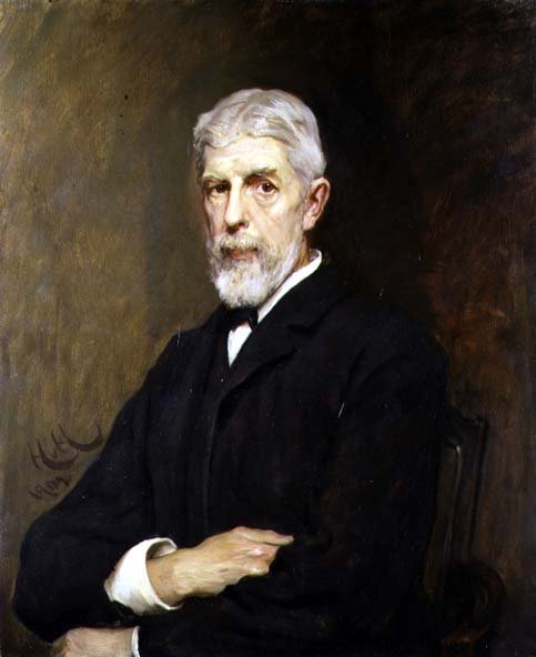 Portræt af Sir Henry Trueman Wood, sekretær og vicepræsident for Society af Hubert von Herkomer