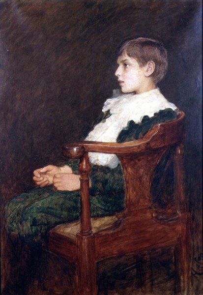 Portræt af kunstnerens søn Lorenz af Hubert von Herkomer