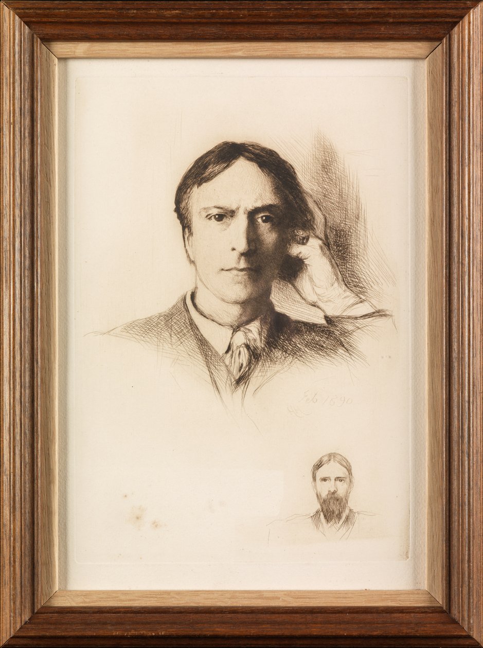 Selvportrætter (ætsning) af Hubert von Herkomer