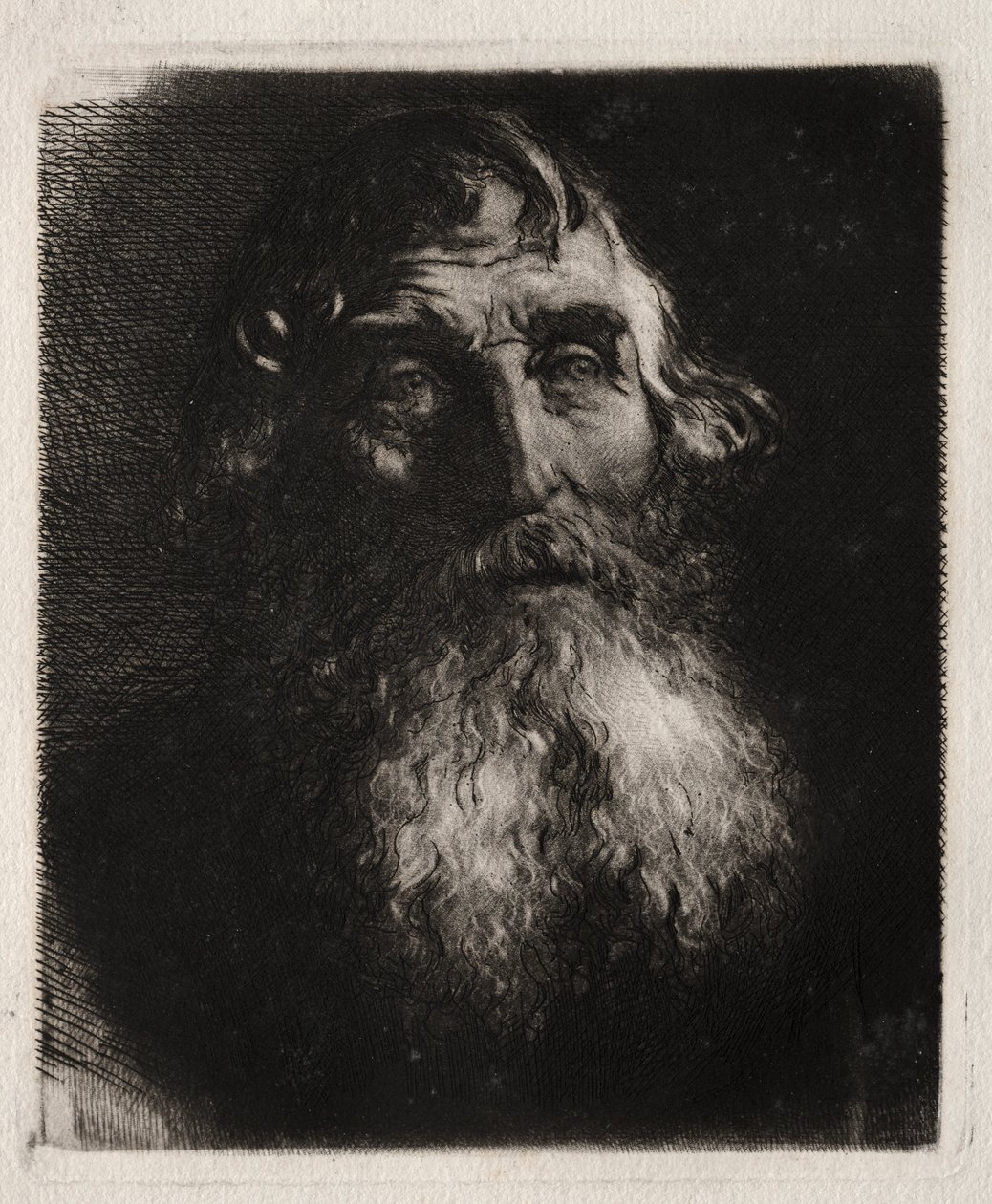 Studie af en gammel mands hoved af Hubert von Herkomer