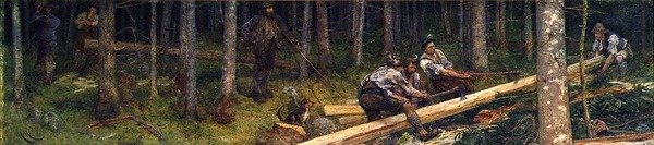 Træhuggere af Hubert von Herkomer