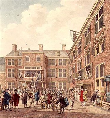 Oudezijdsheerenlogement, Amsterdam (litografi) af Hubertus Petrus Schouten