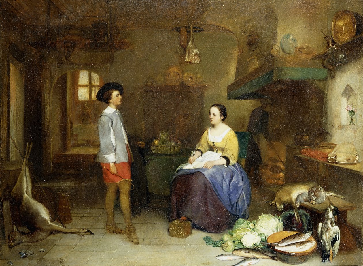I køkkenet, af Hubertus van Hove