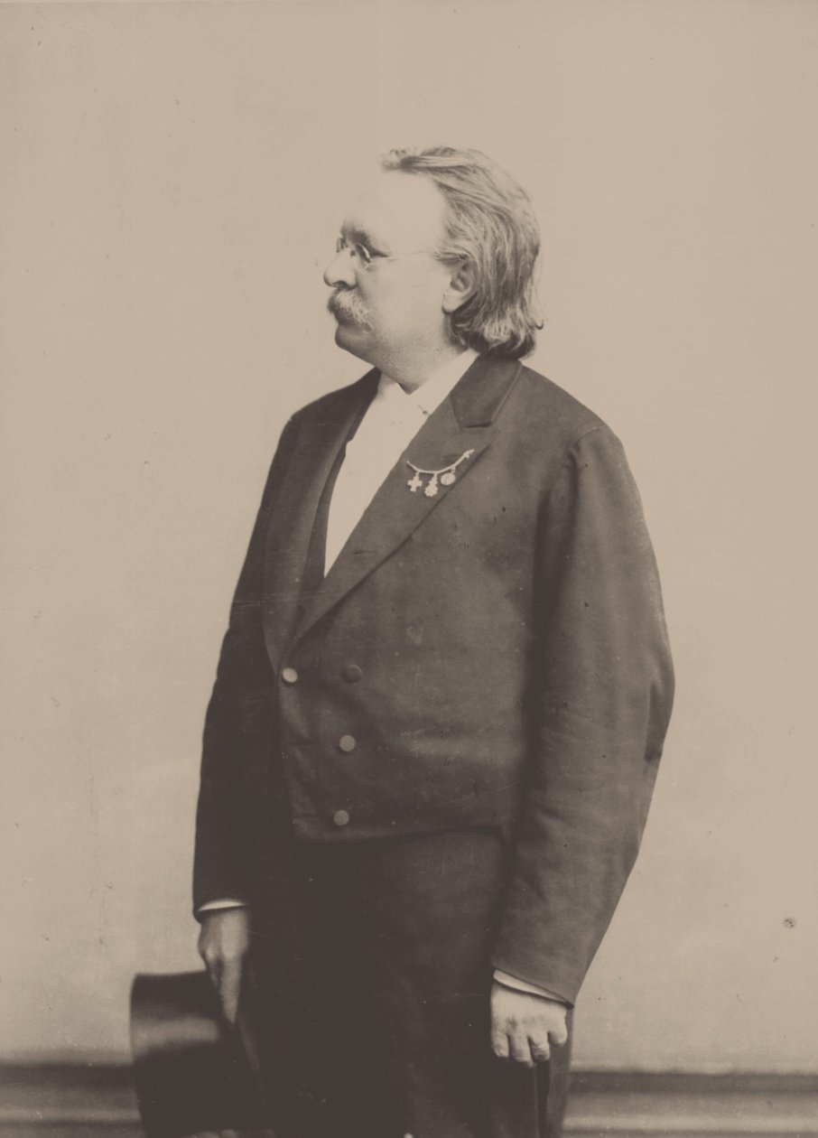 Portræt af organisten og komponisten Edmund Kretschmer 1830-1908. af Höffert