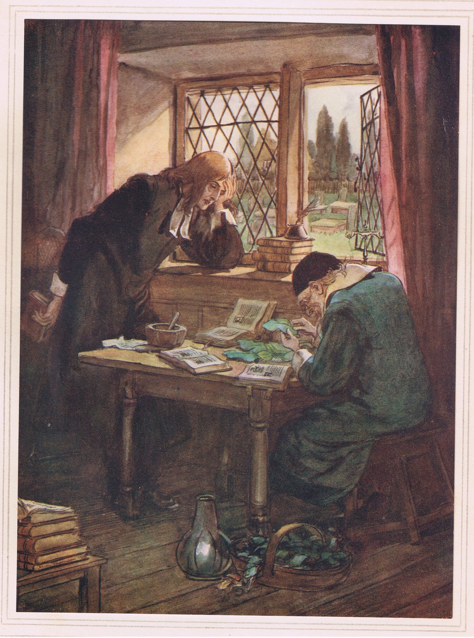 En dag lænede han panden på hånden af Hugh Thomson