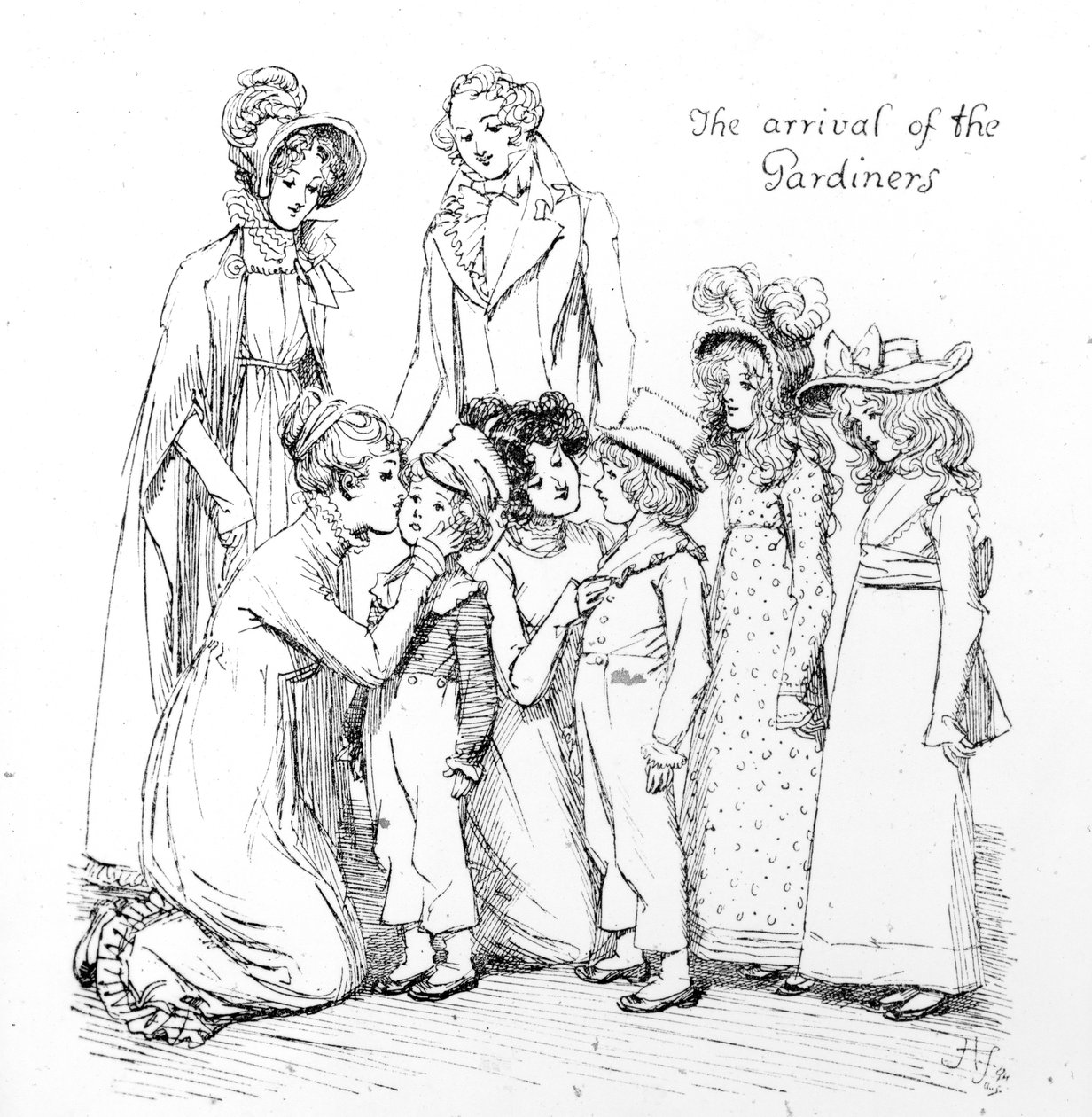 Gardinernes ankomst, illustration fra 