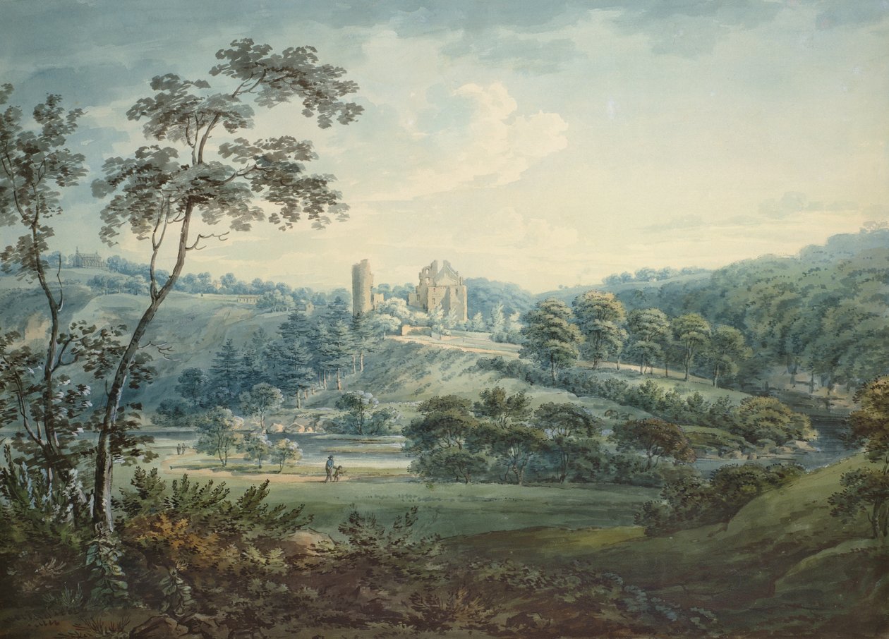 Rosslyn Castle, Midlothian af Hugh William Williams