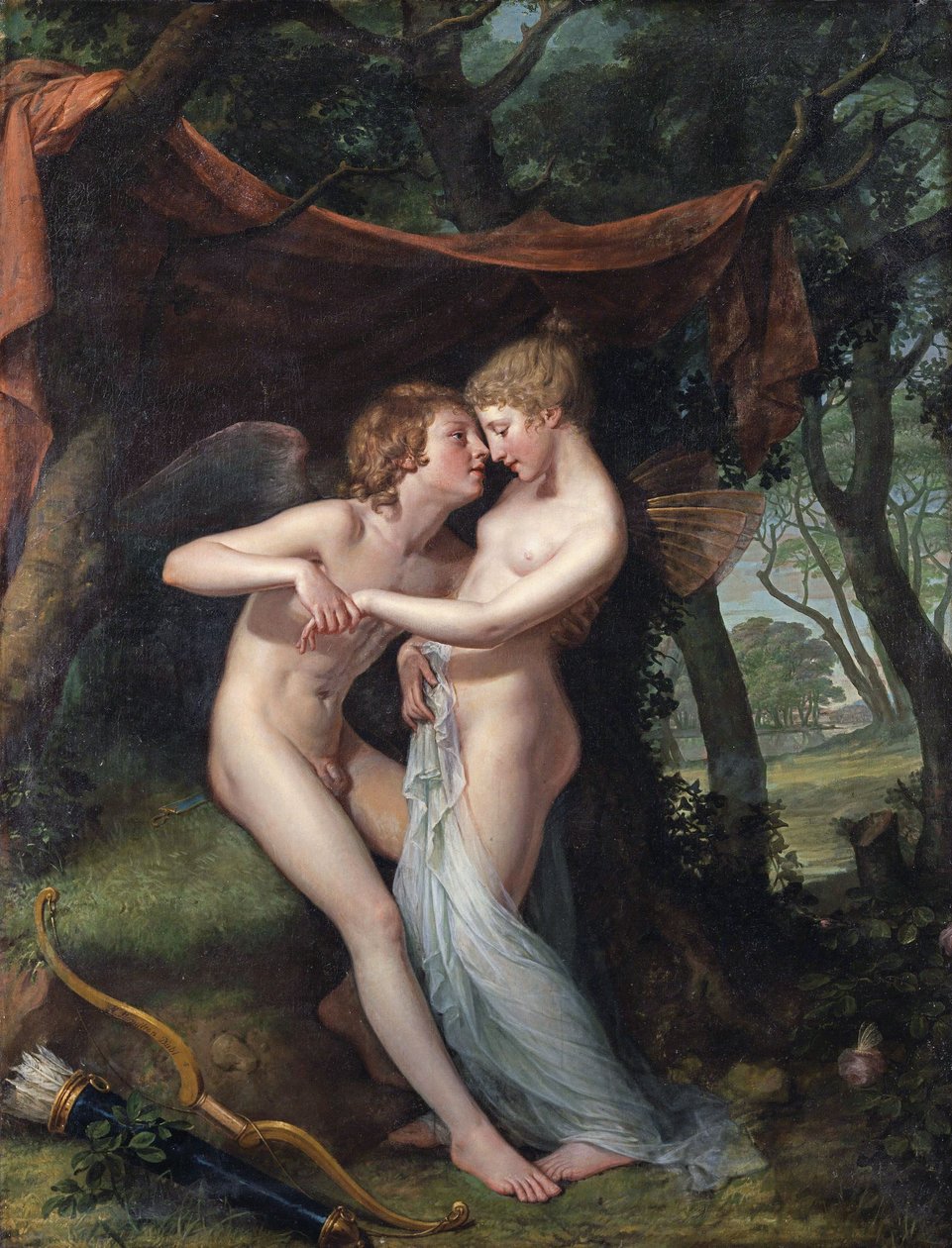 Italiensk: Amor og Psyke i bryllupslunden Amor og Psyke i bryllupslunden af Hugh Douglas Hamilton