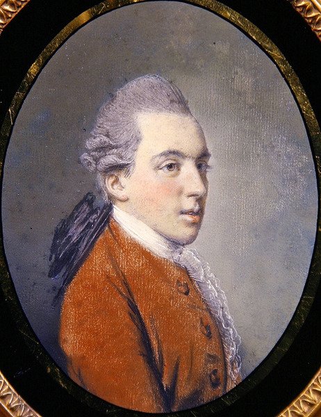 Portræt af pastor Geoffrey Hornby (pastel på papir) af Hugh Douglas Hamilton