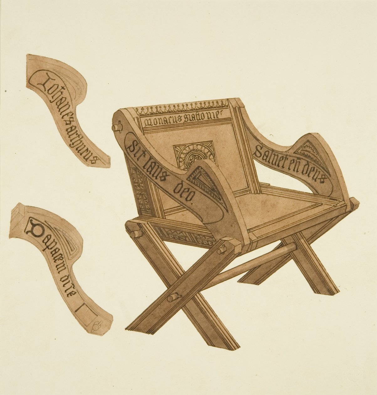Old Chair from Glastonbury Abbey, 1822dani af Hugh ONeill