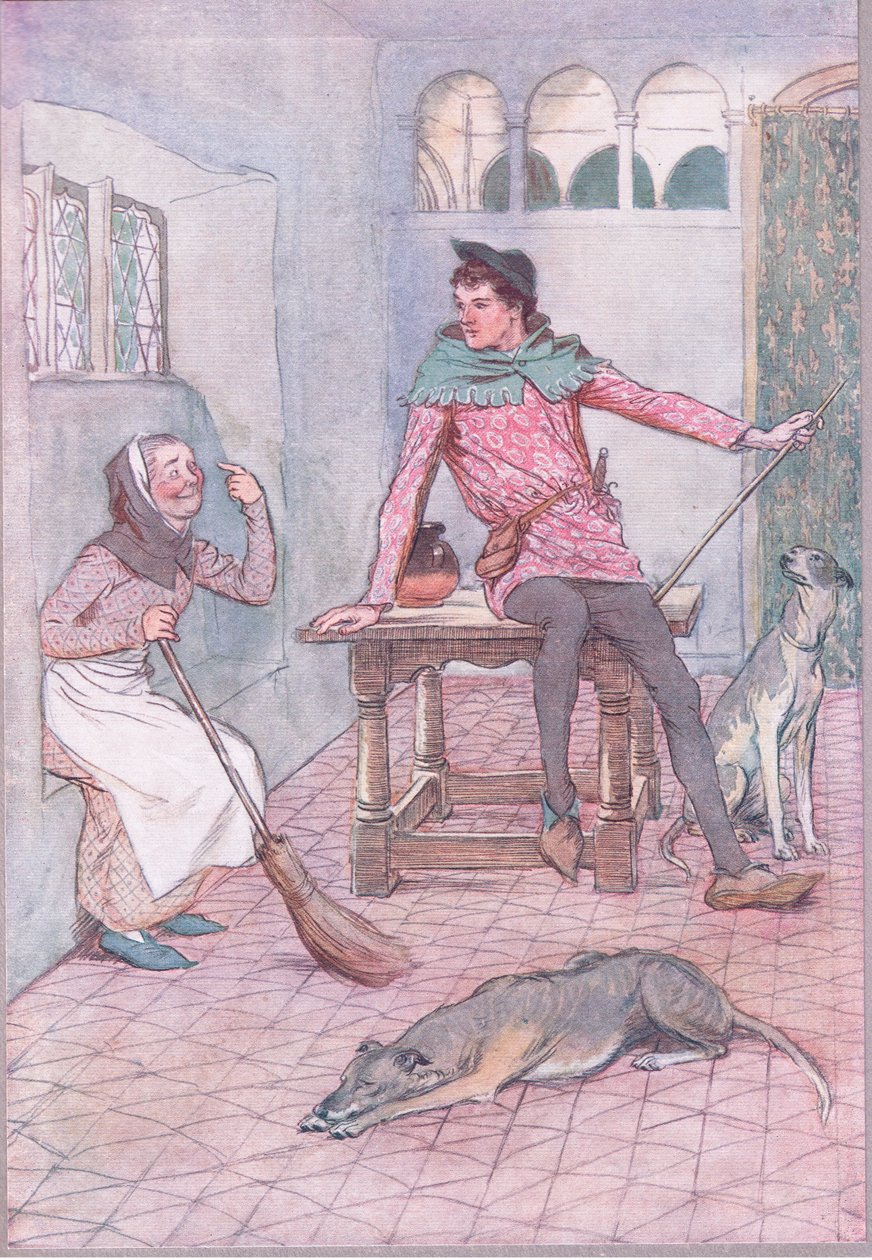 Har din tilbedelse ikke et behov over dit øje?, illustration fra The Merry Wives of Windsor, 1910 af Hugh Thomson
