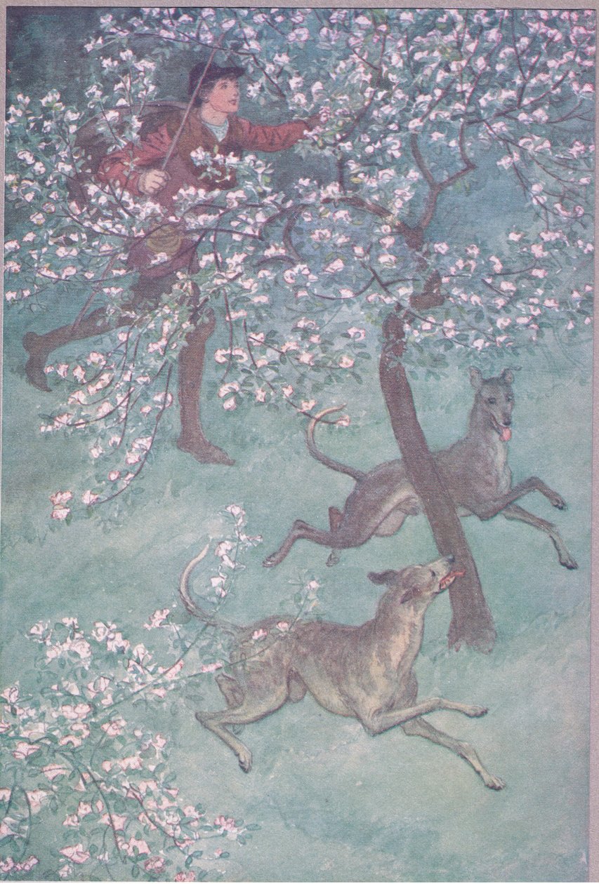 Han har ungdommelige øjne, han lugter april og maj, illustration fra The Merry Wives of Windsor, 1910 af Hugh Thomson