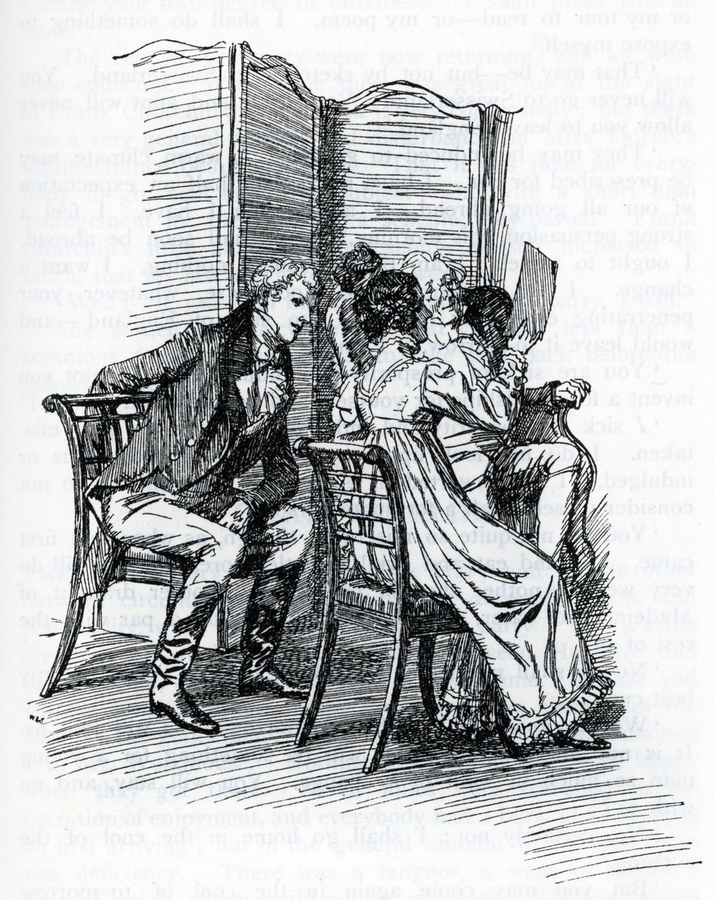 Illustration til "Emma" af Jane Austen. Af Hugh Thomson (illustration) af Hugh Thomson