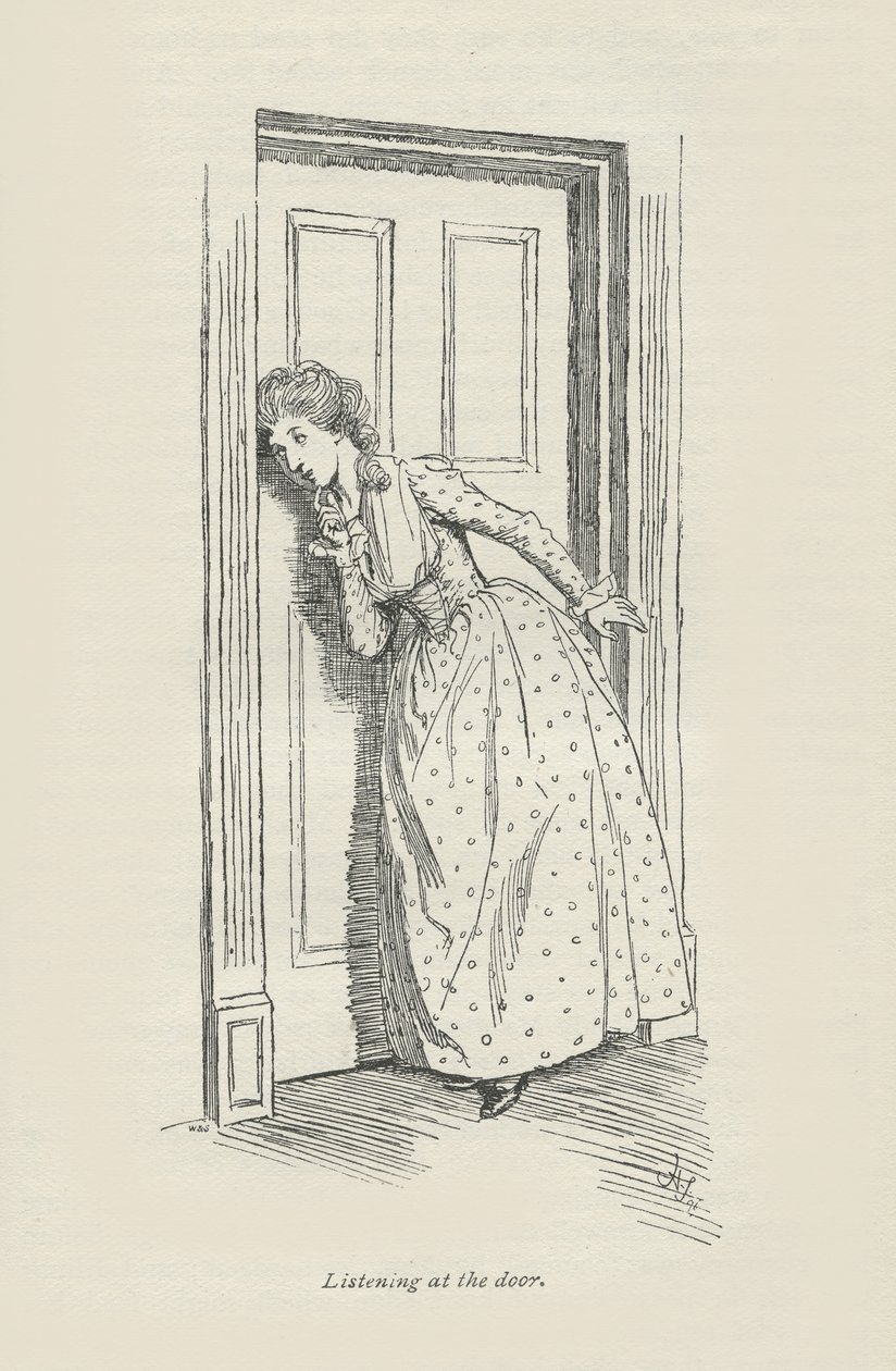 Lytter ved døren, 1896 af Hugh Thomson
