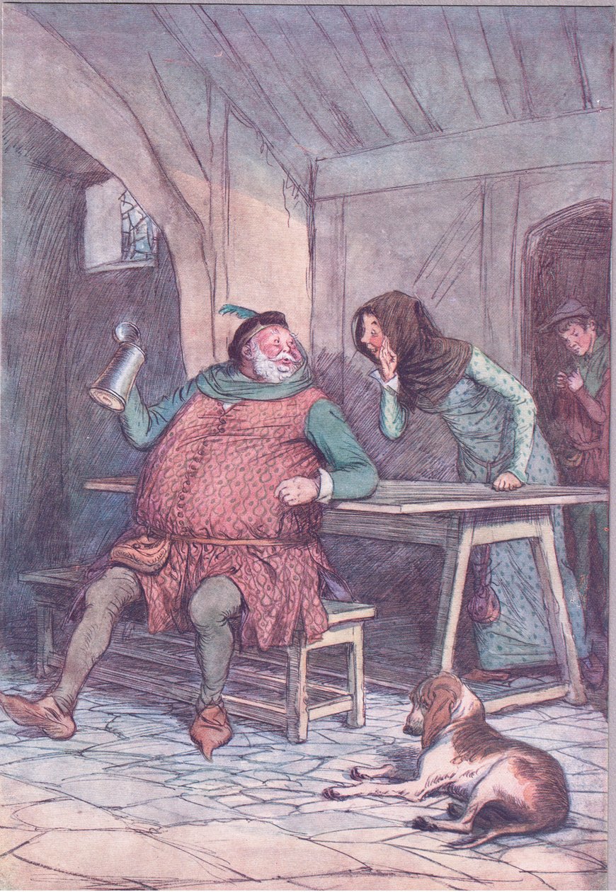 Marry er det korte og lange af det, illustration fra The Merry Wives of Windsor, 1910 af Hugh Thomson