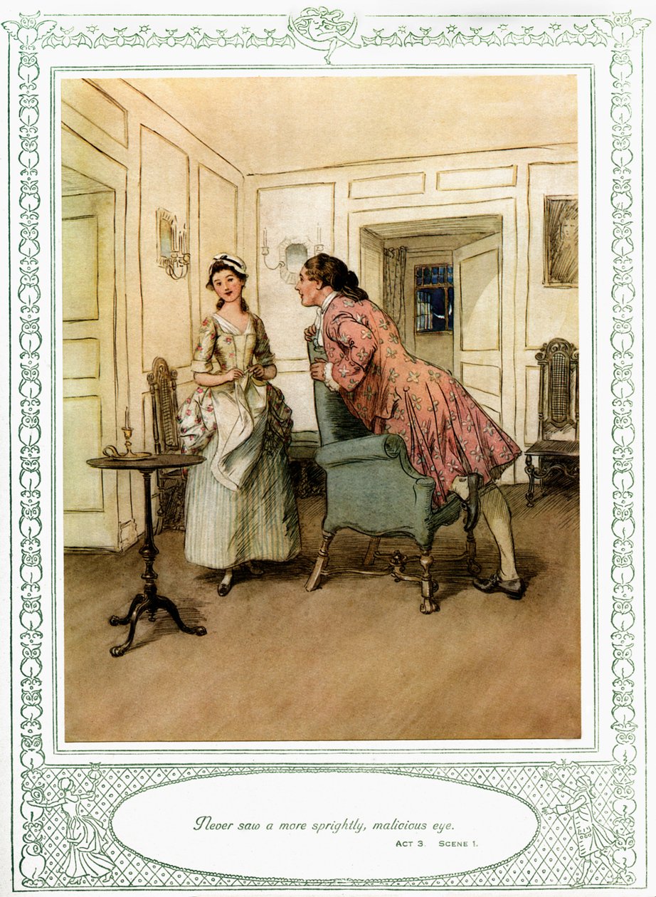 Oliver Goldsmiths skuespil She Stoops to Conquer af Hugh Thomson
