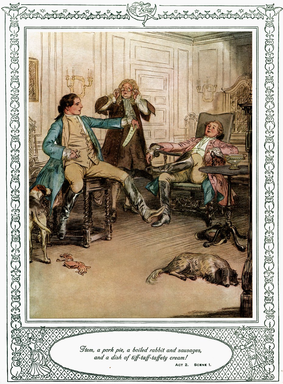 Oliver Goldsmiths skuespil She Stoops to Conquer af Hugh Thomson