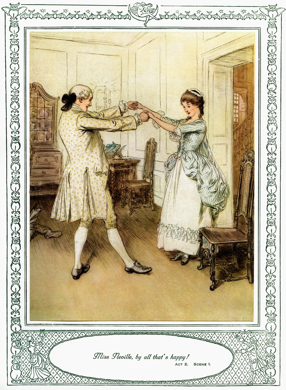 Oliver Goldsmiths skuespil She Stoops to Conquer af Hugh Thomson