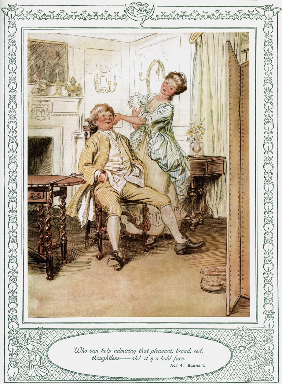 Oliver Goldsmiths skuespil She Stoops to Conquer af Hugh Thomson