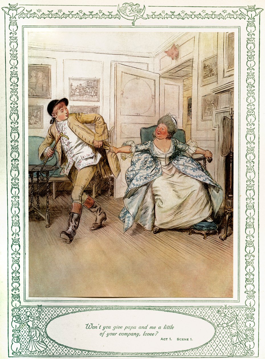 Oliver Goldsmiths skuespil She Stoops to Conquer af Hugh Thomson
