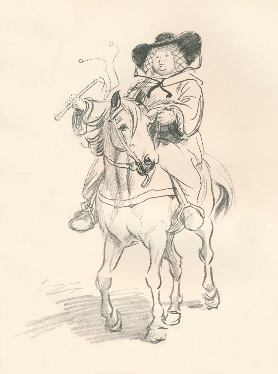Foreløbig skitse til The Wife of Bath, c1917 af Hugh Thomson
