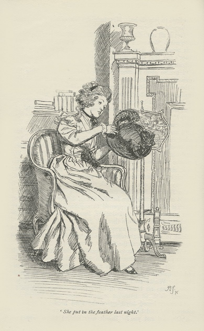 Hun satte fjeren i i nat, 1896 af Hugh Thomson