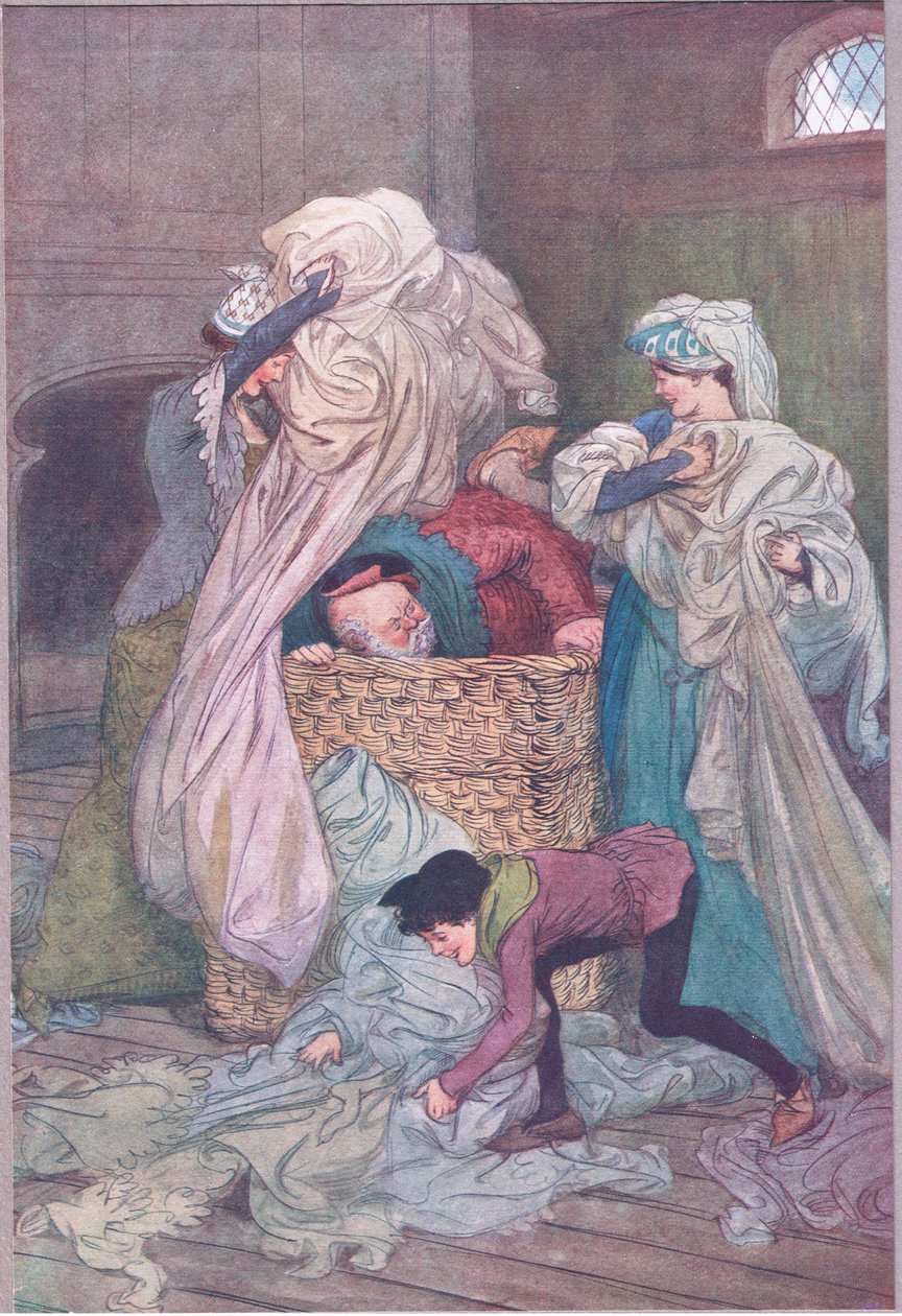 "De dækker ham med dårligt linned", illustration fra 