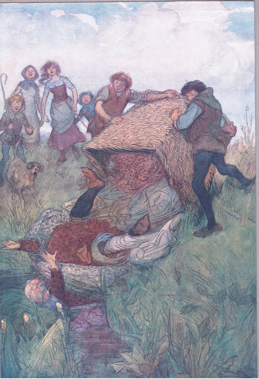 "Smidt ind i Themsen", illustration fra 