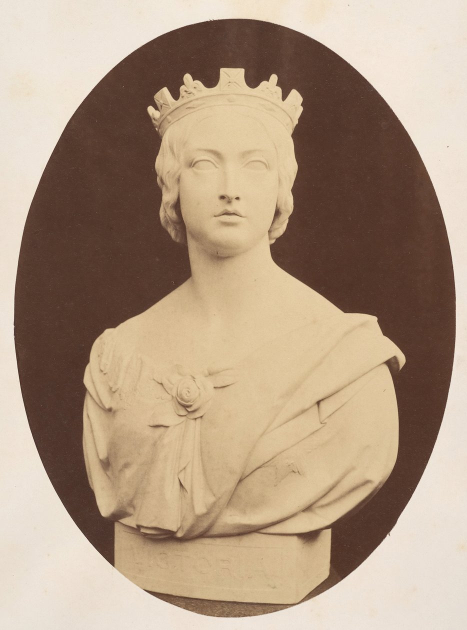 Kopi af en buste af Hendes Majestæt Dronning Victoria, af Joseph Durham, Esq. F.S.A., 1857. af Hugh Welch Diamond