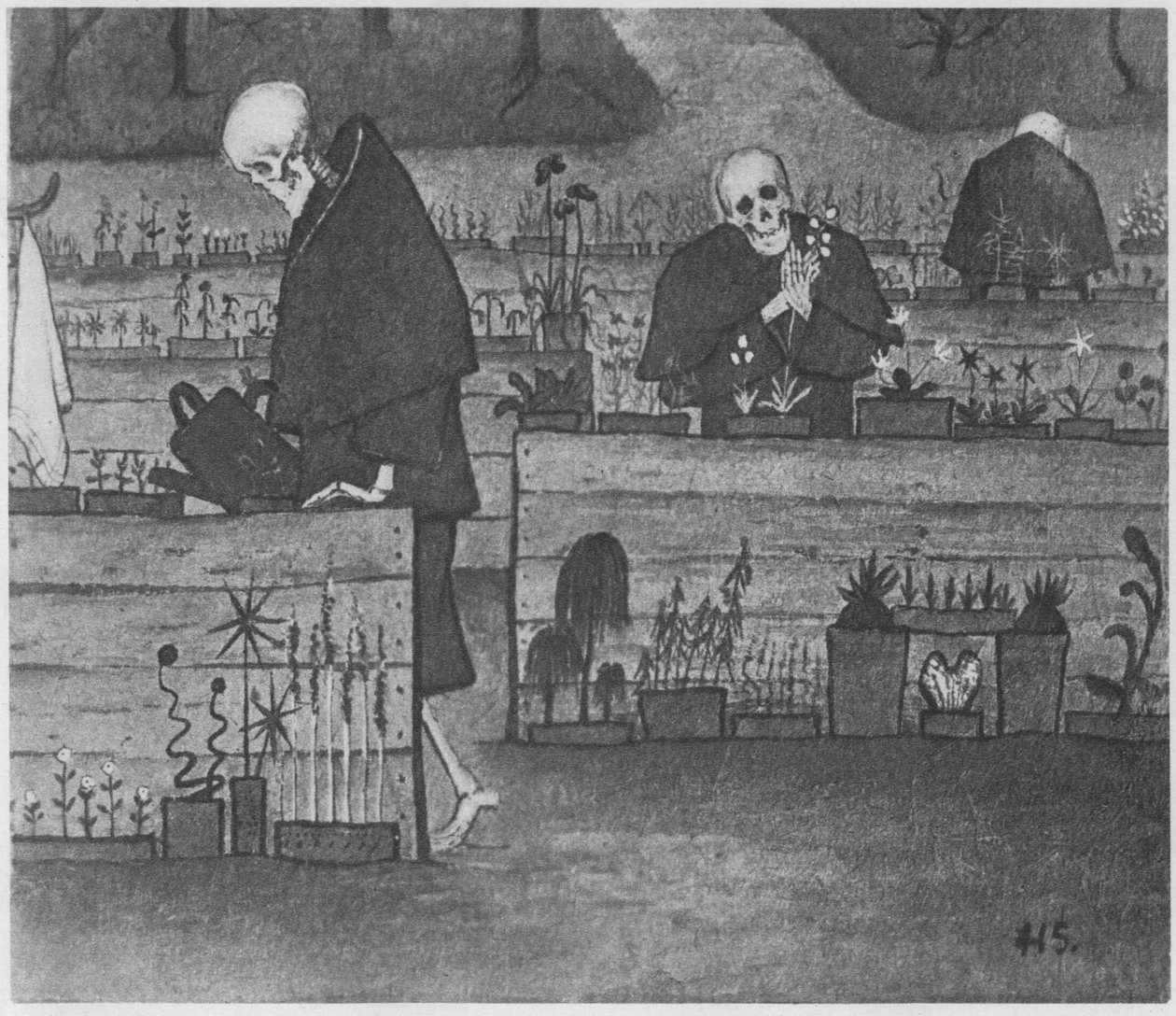 Dødens have. Beskrivelse i henhold til kilder af Hugo Simberg