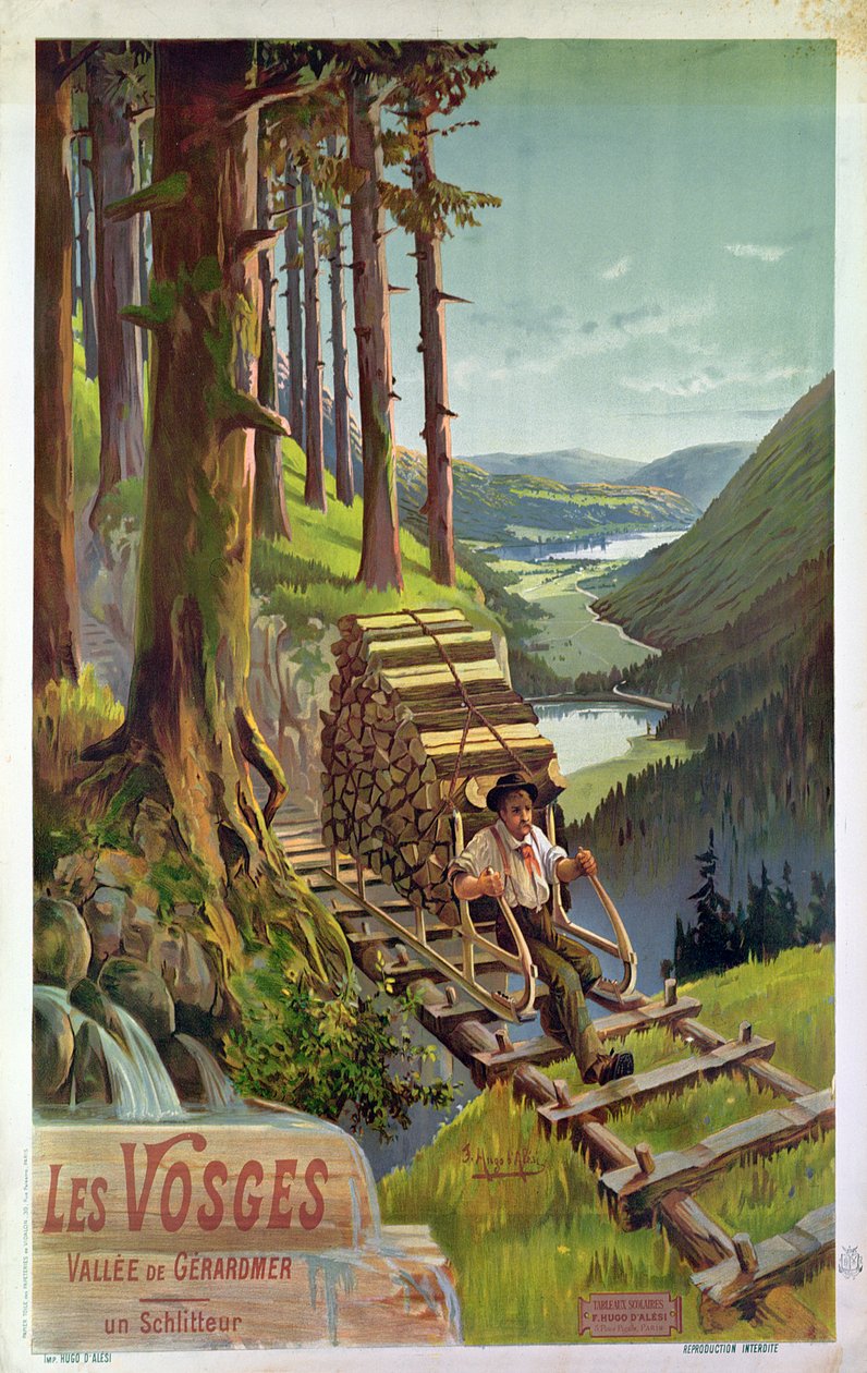 Plakatreklame i Les Vosges, 1900 af Hugo d