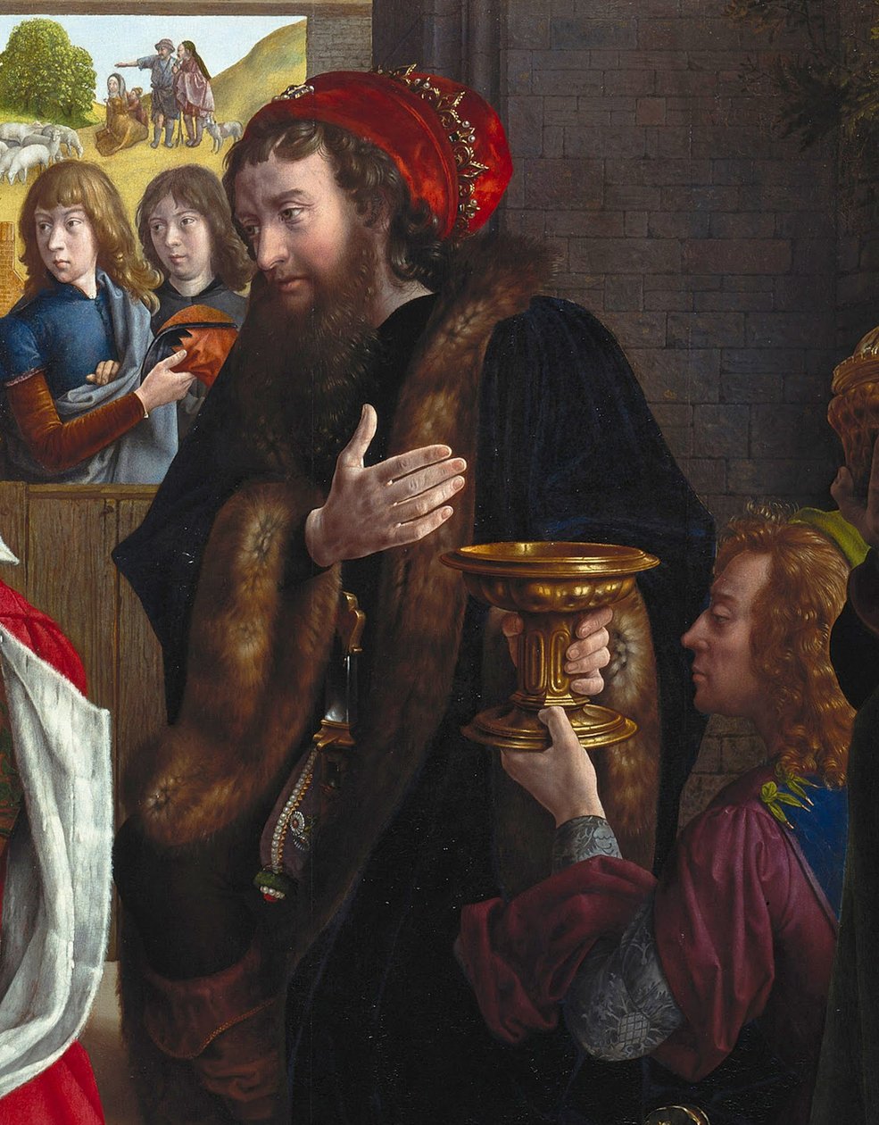 Kongernes tilbedelse (Monforte -alteret) af Hugo van der Goes